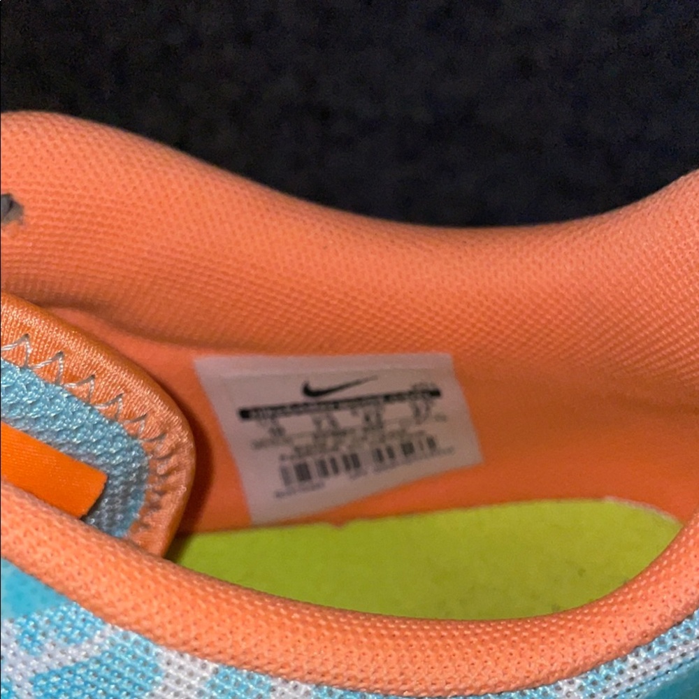 Nike Turquoise and Orange Athletic Shoes - Picture 5 of 7